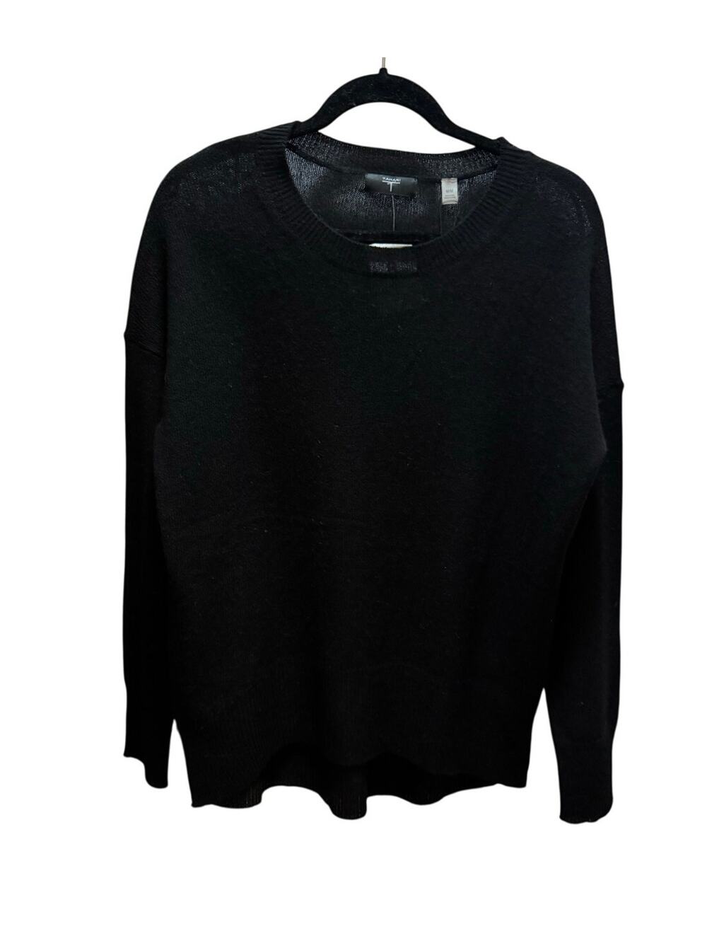TAHARI NWT Black 100% Cashmere Sweater Size Medium